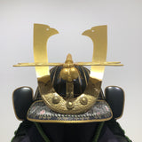 【O-019-K】Ancient yomogi thread laced small plate two-piece cuirass armor (helmet only)：古代蓬糸威小札二枚胴（兜のみ）