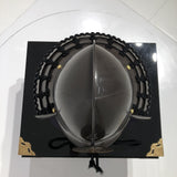 【O-069-K】Black thread laced chest-guard ridge two-piece cuirass armor (helmet only)：黒糸威胸取鎬二枚胴具足（兜のみ）