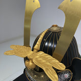 【O-019-K】Ancient yomogi thread laced small plate two-piece cuirass armor (helmet only)：古代蓬糸威小札二枚胴（兜のみ）