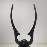 【O-029-K】Deep navy blue thread laced gold karakusa two-piece cuirass armor (helmet only)：濃紺糸威金唐二枚胴具足（兜のみ）
