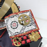 【O-003-K】Red thread laced large plate ō-yoroi armor (helmet only)：赤糸威本大札大鎧（兜のみ）