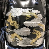 【O-074】Deep navy blue thread laced cloud and dragon two-piece cuirass armor：濃紺糸威雲龍二枚胴具足