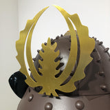 【O-045】Navy Blue Thread Laced Rusted Iron Riveted Two-Piece Cuirass Armor：紺糸威鉄錆鋲綴二枚胴具足