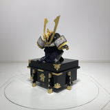【O-024-K】Deep navy blue thread laced Buddha two-piece cuirass armor (helmet only)：紺糸威仏ニ枚胴（兜のみ）