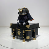 【O-015-K】Deep navy blue thread laced modern small plate two-piece cuirass armor (helmet only)：濃紺糸威当世小札二枚胴（兜のみ）