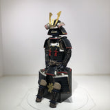 【O-047】Deep navy blue thread laced Iyo-style simple tied two-piece cuirass armor with matte lacquer finish：濃紺糸威伊予素懸二枚胴具足(艶消塗)