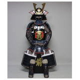 【O-047】Deep navy blue thread laced Iyo-style simple tied two-piece cuirass armor with matte lacquer finish：濃紺糸威伊予素懸二枚胴具足(艶消塗)