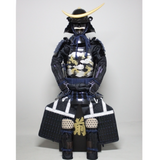 【O-074】Deep navy blue thread laced cloud and dragon two-piece cuirass armor：濃紺糸威雲龍二枚胴具足