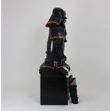 【O-050】Navy Blue Thread Laced Black Matte Riveted Two-Piece Cuirass Armor (Zunari-style Helmet)：紺糸威黒艶消鋲綴二枚胴具足（頭形兜）
