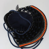 【O-050-K】Navy Blue Thread Laced Black Matte Finish Riveted Two-piece Dou Armor (Atamagata) (Helmet Only)：紺糸威黒艶消鋲綴二枚胴具足（頭形）（兜のみ）