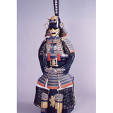 【O-032】Navy Blue Laced Chest-Covering Two-Piece Cuirass Armor：紺糸威胸取二枚胴具足