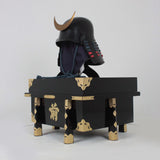 【O-054-K】Navy and Red Thread Laced Black Barrel-shaped Two-piece Dou Armor (Helmet Only)：紺赤糸威黒桶側二枚胴具足（兜のみ）