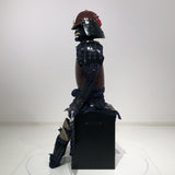 【O-059】Deep navy blue thread laced brown barrel shoulder guards two-piece cuirass armor：●濃紺糸威茶桶側二枚胴具足