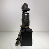 【O-069】Black thread laced chest-fastened ridge two-piece cuirass armor：黒糸威胸取鎬二枚胴具足