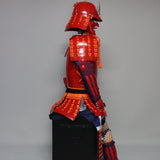 【O-060】Scarlet Thread Laced Red Okegawa Two-Piece Cuirass Armor：緋糸威赤桶側二枚胴具足