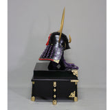 【O-040-K】Purple thread laced flat corner side crest two-piece cuirass armor (helmet only)：紫糸威平角脇立ニ枚胴具足（兜のみ）