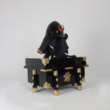 【O-052-K】Navy Blue Thread Laced Black Matte Finish Riveted Two-piece Dou Armor (Shiigata) (Helmet Only)：紺糸威黒艶消鋲綴二枚胴具足（椎形）（兜のみ）