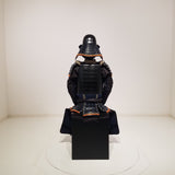 【O-050】Navy Blue Thread Laced Black Matte Riveted Two-Piece Cuirass Armor (Zunari-style Helmet)：紺糸威黒艶消鋲綴二枚胴具足（頭形兜）