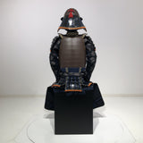 【O-045】Navy Blue Thread Laced Rusted Iron Riveted Two-Piece Cuirass Armor：紺糸威鉄錆鋲綴二枚胴具足