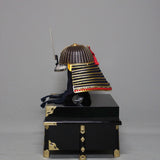 【O-020-K】Deep navy blue thread laced sewn extended two-piece cuirass armor (helmet only)：紺糸縫延二枚胴（兜のみ）