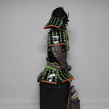 【O-030】Light Green Thread Laced Vertical Seam Two-Piece Cuirass Armor：萌黄糸威縦矧二枚胴具足