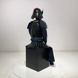 【O-063】Dark Blue Thread Laced Black Barrel Shoulder Guards Two-Piece Cuirass Armor：紺糸威黒桶側二枚胴具足