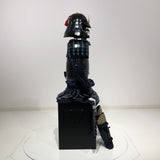 【O-063】Dark Blue Thread Laced Black Barrel Shoulder Guards Two-Piece Cuirass Armor：紺糸威黒桶側二枚胴具足