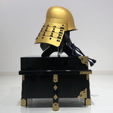 [Y-044-K] Tokugawa Ieyasu gold-plated head shape (medium) (helmet only)