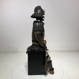 【O-069】Black thread laced chest-fastened ridge two-piece cuirass armor：黒糸威胸取鎬二枚胴具足
