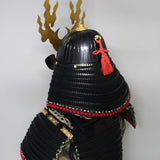 【O-016】Black Thread Laced Contemporary Small Plate Two-Piece Cuirass Armor：黒糸威当世小札二枚胴具足