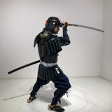 【O-075】Dark blue lacing black lacquered two-plate cuirass Jidai Festival set：濃紺糸威黒桶側二枚胴　時代祭りセット
